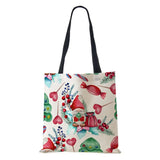 Christmas Santa Claus Harajuku Canvas Shopper Bag Large Capacity Handbag