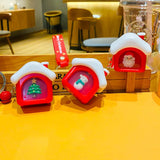 Christmas Santa Keychain With Light And Sound Snowman Bag Car Key Accessory