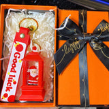 Christmas Santa Keychain With Light And Sound Snowman Bag Car Key Accessory
