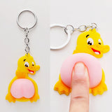 Christmas Santa Funny Doll Keychain Silicone Key Ring