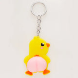 Christmas Santa Funny Doll Keychain Silicone Key Ring