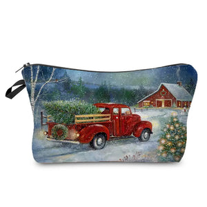 Christmas Series Makeup Women's Cosmetics Bag Santa Claus Organizer