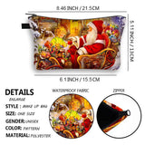 Christmas Series Santa Claus Makeup Bag Organizer Purse Handbags
