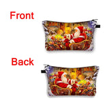 Christmas Series Santa Claus Makeup Bag Organizer Purse Handbags