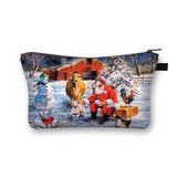 Christmas Series Santa Claus Makeup Bag Organizer Purse Handbags