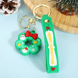 Santa Claus Christmas Tree Key Chains Backpacks Pendant Elk Doll Key Ring