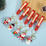 Santa Claus Christmas Tree Key Chains Backpacks Pendant Elk Doll Key Ring