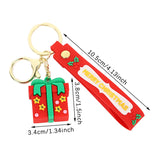 Santa Claus Christmas Tree Key Chains Backpacks Pendant Elk Doll Key Ring