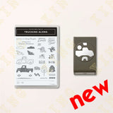 Christmas Snowflake Sleigh Stamps & Metal Dies Set for DIY Craft