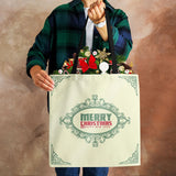Christmas Snowman Hat Shopper Bag Merry Christmas Tree Shoulder Bag