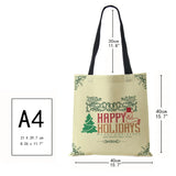 Christmas Snowman Hat Shopper Bag Merry Christmas Tree Shoulder Bag
