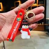 Christmas Snowman Santa Keychain Car Bag Pendant