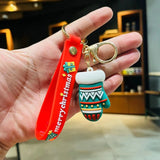 Christmas Snowman Santa Keychain Car Bag Pendant