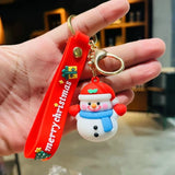 Christmas Snowman Santa Keychain Car Bag Pendant