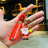 Christmas Snowman Santa Keychain Car Bag Pendant