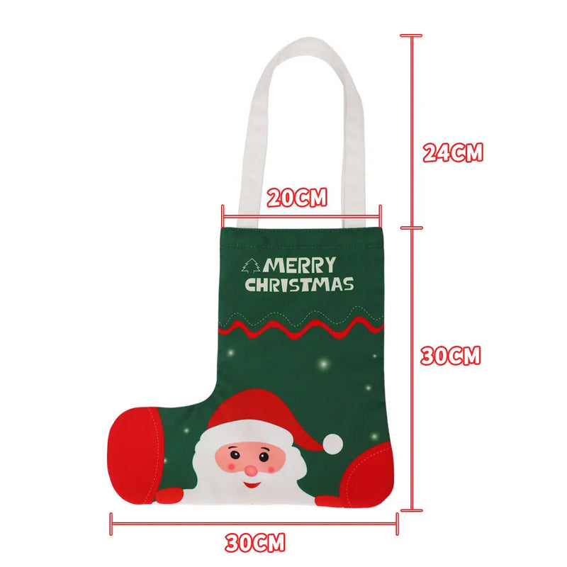 Christmas Tote Bags Canvas Reusable Grocery Bags Large