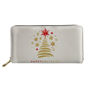 Personalized Christmas Tree Long Wallet with Zipper