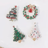 Christmas Tree Year Cartoon Little Gift Coat Bag Accessories Drop Chest Pins Jew