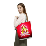 Christmas Tree Women Gift Handbags All-Match Christmas Girl Tote Eco Reusable Sh
