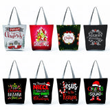 Christmas Tree Women Gift Handbags All-Match Christmas Girl Tote Eco Reusable Sh