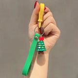 Christmas Keychain Cartoon School Bag Pendant Silicone Keychain