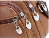 Chuwanglin Soft PU Leather Ladies Shoulder Messenger Bag Double Zipper Bolsa