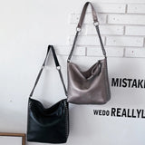 Chuwanglin Rivet Totes Shoulder Handbag Women PU Leather Chain Crossbody Bag