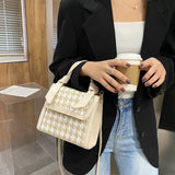 Chuwanglin Plaid Crossbody Handbag Totes Women Casual Leather Shoulder Purse