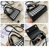 Chuwanglin Plaid Crossbody Handbag Totes Women Casual Leather Shoulder Purse