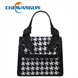 Chuwanglin Plaid Crossbody Handbag Totes Women Casual Leather Shoulder Purse