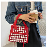 Chuwanglin Plaid Crossbody Handbag Totes Women Casual Leather Shoulder Purse