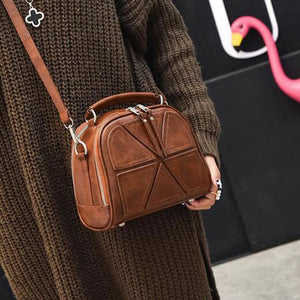 Chuwanglin Shoulder Bag PU Leather Handbag Lady Boston Hairball Messenger Bags