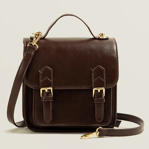 Chuwanglin Small PU Leather Shoulder Bag Vintage Crossbody Bag For Woman