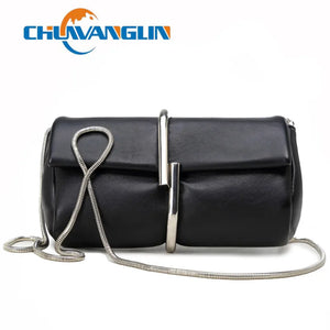 Chuwanglin Snake Bone Chain Shoulder Bag Paper Clip Clutch for Women