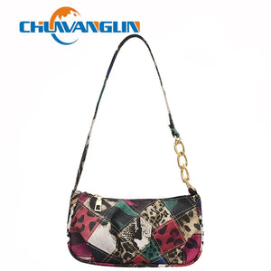 Vintage Embroidery Chain Small Top-handle Bag Ladies Handbags