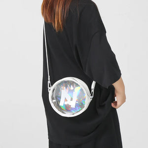 Circle Shape Laser Hologram Sympony See Through Waterproof Carry Bags