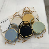 Circular Shoulder Bag for Women Small Flap Handbag