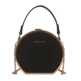 Circular Shoulder Bag for Women Small Flap Handbag