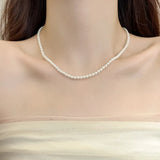 Glass Pearl Necklace European American Style