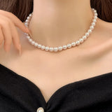 Glass Pearl Necklace European American Style
