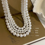 Glass Pearl Necklace European American Style