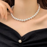 Glass Pearl Necklace European American Style