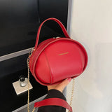 Spring Retro Circular PU Leather Shoulder Bag for Women