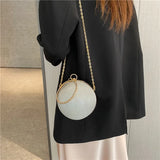 Metal Sliver Round Ball Evening Bag for Wedding Clutch Purse