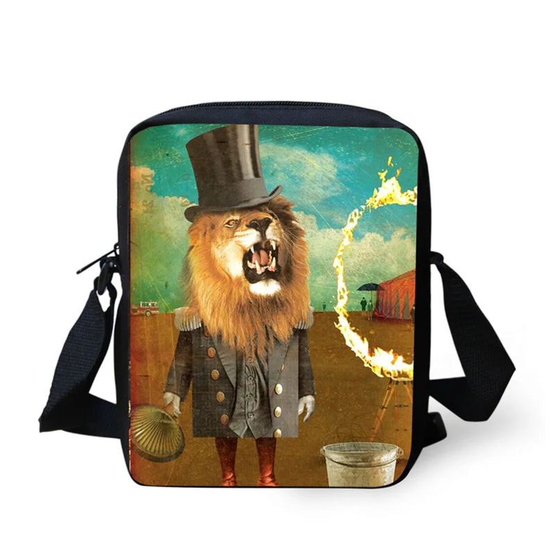 Circus Animal Women Mini Cross-body Bag Casual Messenger Bags