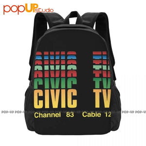 Videodrome Inspired Backpack Large Capacity Eco Friendly School Bag