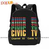 Videodrome Inspired Backpack Large Capacity Eco Friendly School Bag