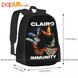 Clairo Immunity Music Backpack Large Capacity Gym Storage Bag