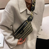 Classic Birds Pattern Woolly Women Bag Chest Bags