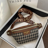 Classic Birds Pattern Woolly Women Bag Chest Bags